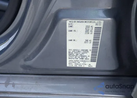 2015 Nissan Altima 2.5 S from USA, damaged, VIN 1N4AL3AP6FC488022